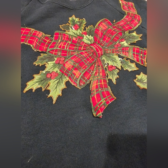 Fruit of the Loom vintage made in USA dark green Crewneck Sweatshirt Holiday XL - Picture 9 of 9